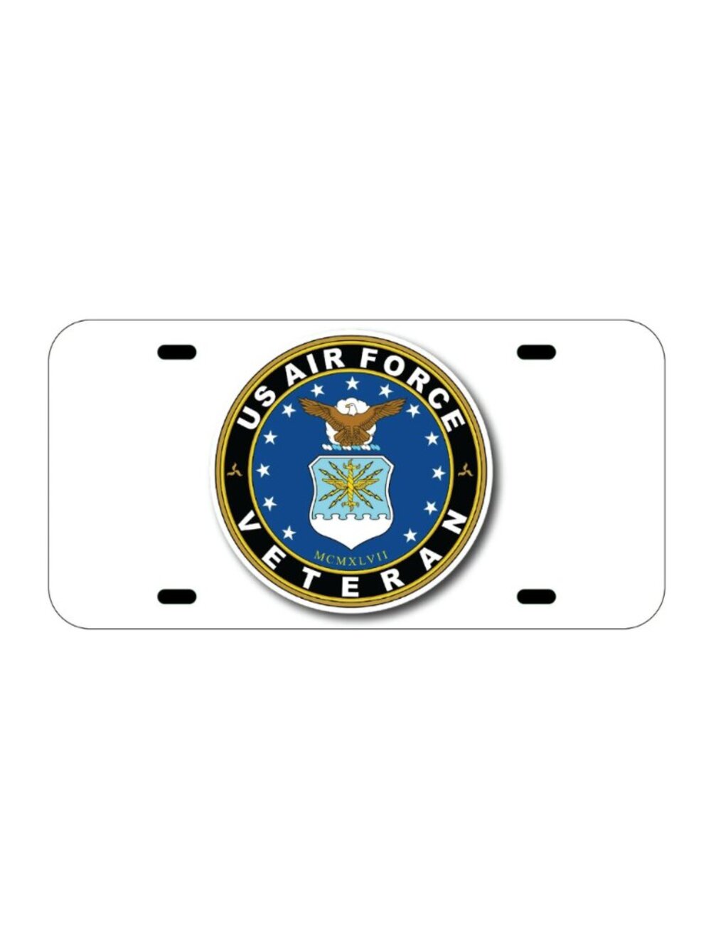 US AIR FORCE VETERAN VEHICLE LICENSE PLATE FRONT BACK AUTO TAG Made in USA